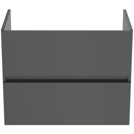 Ideal Standard Eurovit+ Wall Mounted Vanity Unit with 2 Drawers 700mm - Mid Grey - R0261TI - TAP 'N' SHOWER