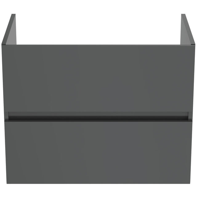 Ideal Standard Eurovit+ Wall Mounted Vanity Unit with 2 Drawers 700mm - Mid Grey - R0261TI - TAP 'N' SHOWER