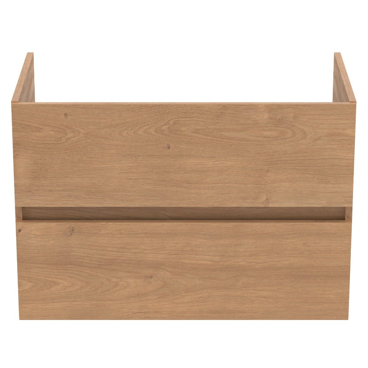 Ideal Standard Eurovit+ Wall Mounted Vanity Unit with 2 Drawers 800mm - Natural Oak - R0263Y8 - TAP 'N' SHOWER