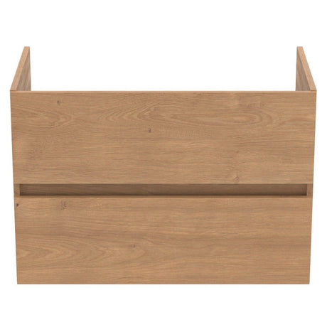 Ideal Standard Eurovit+ Wall Mounted Vanity Unit with 2 Drawers 800mm - Natural Oak - R0263Y8 - TAP 'N' SHOWER
