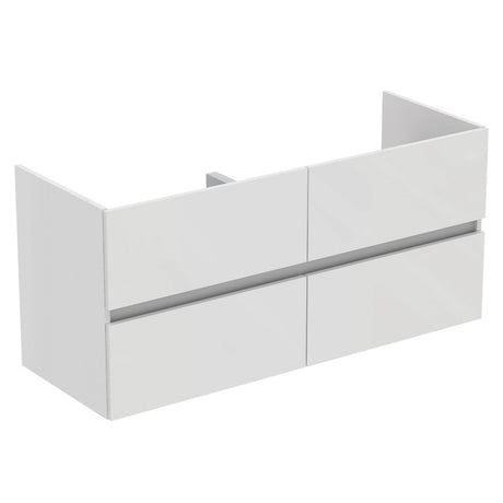 Ideal Standard Eurovit+ Wall Mounted Vanity Unit with 4 Drawers 1200mm - Gloss White - R0267WG - TAP 'N' SHOWER