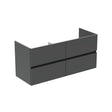 Ideal Standard Eurovit+ Wall Mounted Vanity Unit with 4 Drawers 1200mm - Mid Grey - R0267TI - TAP 'N' SHOWER