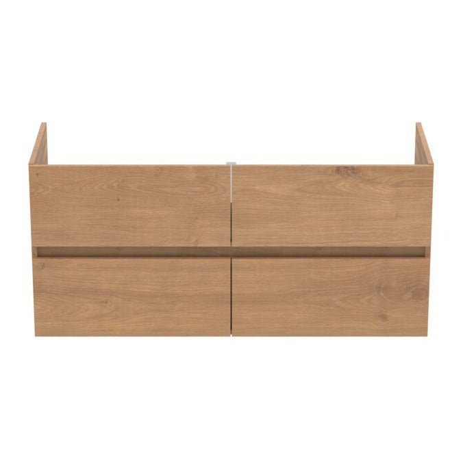 Ideal Standard Eurovit+ Wall Mounted Vanity Unit with 4 Drawers 1200mm - Natural Oak - R0267Y8 - TAP 'N' SHOWER