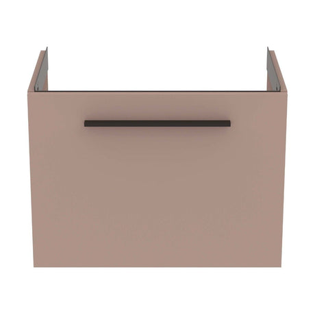 Ideal Standard i.life 1 Drawer Compact Wall Hung Vanity Unit 600mm - Greige Matt - T5292NH - TAP 'N' SHOWER