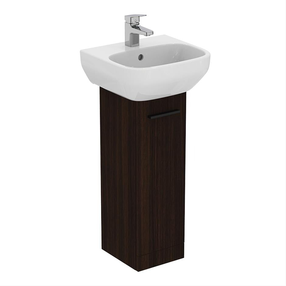 Ideal Standard I.life A 1 Door Pedestal Washbasin Unit 23cm - Coffee Oak - T5266NW