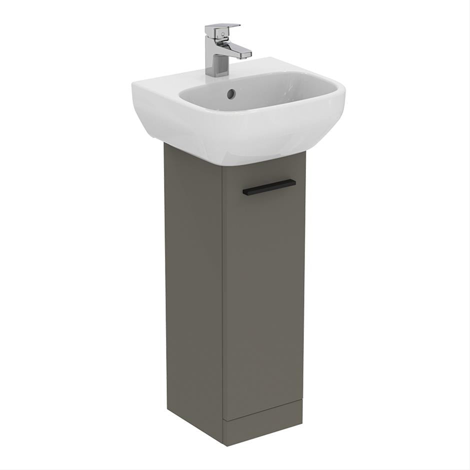 Ideal Standard I.life A 1 Door Pedestal Washbasin Unit 23cm - Matt Quartz Grey - T5266NG