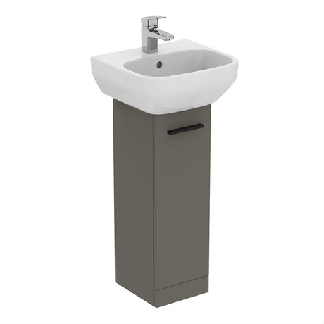 Ideal Standard I.life A 1 Door Pedestal Washbasin Unit 23cm - Matt Quartz Grey - T5266NG