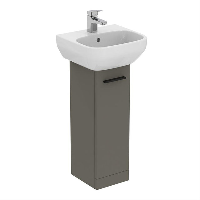 Ideal Standard I.life A 1 Door Pedestal Washbasin Unit 23cm - Matt Quartz Grey - T5266NG