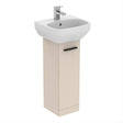 Ideal Standard I.life A 1 Door Pedestal Washbasin Unit 23cm - Matt Sandy Beige - T5266NF - TAP 'N' SHOWER