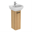 Ideal Standard I.life A 1 8oor Pedestal Washbasin Unit 23cm - Natural Oak - T5266NX