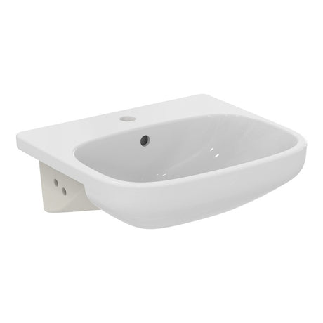 Ideal Standard i.Life A White 1 Tap Hole Semi-Countertop Washbasin 500mm - E246701
