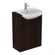 Ideal Standard I.life A 2 Doors Semi-countertop 60cm Washbasin Unit (Handles Sold Separately) - Coffee Oak - T5262NW