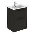 Ideal Standard I.life A 60cm Wall Hung Vanity Unit Only (Handles sold separately) - Matt Carbon Grey - T5273NV