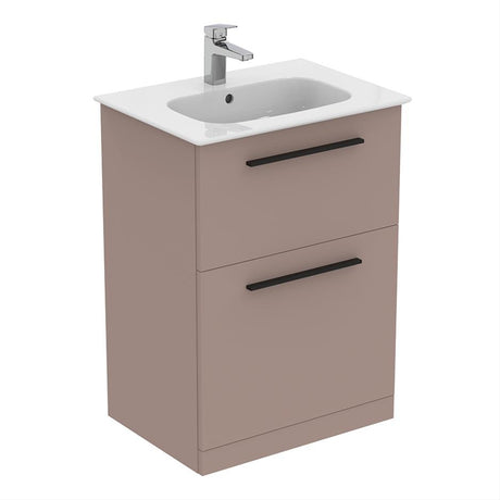 Ideal Standard I.life A 60cm Wall Hung Vanity Unit Only (Handles sold separately) - Matt Griege - T5273NH