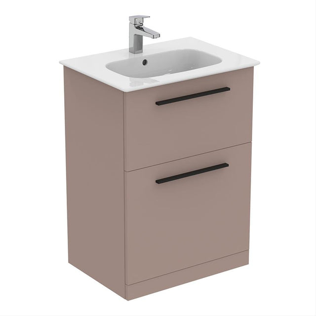 Ideal Standard I.life A 60cm Wall Hung Vanity Unit Only (Handles sold separately) - Matt Griege - T5273NH