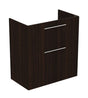 Ideal Standard i.life A 2 Drawers Floor Standing Vanity Unit - Coffee Oak - T5274NW - TAP 'N' SHOWER