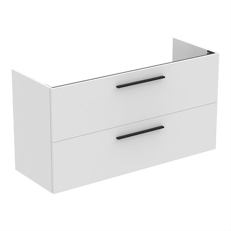 Ideal Standard i.life A 2 Drawers Wall Hung Vanity Unit 120cm - Matt White - T5258DU - TAP 'N' SHOWER