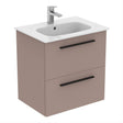 Ideal Standard I.life A 60cm Wall Hung Vanity Unit Only (Handles sold separately) - Matt Griege - T5255NH - TAP 'N' SHOWER
