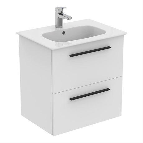 Ideal Standard I.life A 2 Drawers 60cm Wall Hung Vanity Unit Only (Handles sold separately) - White - T5255DU