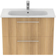 Ideal Standard I.life A 2 Drawers Wall Hung Vanity Unit 80cm - Natural Oak - T5256NX - TAP 'N' SHOWER