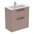 Ideal Standard i.life A Floor Standing Vanity Unit 2 Drawers - Matt Griege - T5274NH - TAP 'N' SHOWER