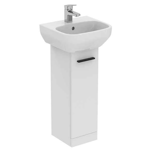 Ideal Standard i.life A Pedestal Basin Unit 1 Door 23cm - Matt White - T5266DU - TAP 'N' SHOWER