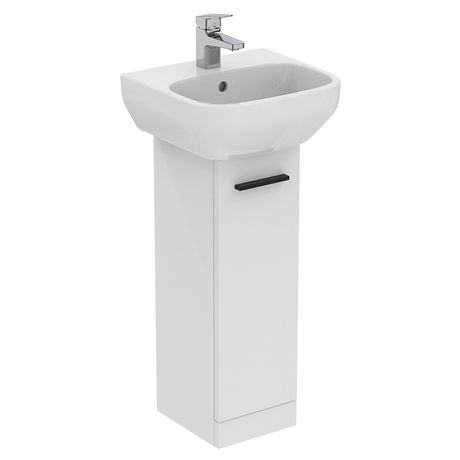 Ideal Standard i.life A Pedestal Basin Unit 1 Door 23cm - Matt White - T5266DU - TAP 'N' SHOWER