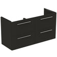 Ideal Standard i.life A Vanity Unit with 4 Drawers 1200mm - Carbon Grey Matt - T5513NV - TAP 'N' SHOWER