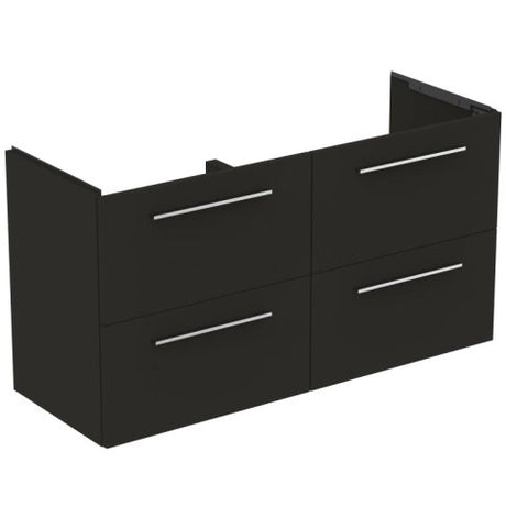 Ideal Standard i.life A Vanity Unit with 4 Drawers 1200mm - Carbon Grey Matt - T5513NV - TAP 'N' SHOWER
