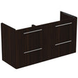 Ideal Standard i.life A Vanity Unit with 4 Drawers 1200mm - Coffee Oak - T5513NW - TAP 'N' SHOWER