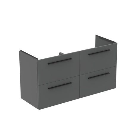 Ideal Standard i.life A Vanity Unit with 4 Drawers 1200mm - Quartz Grey Matt - T5513NG - TAP 'N' SHOWER