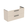 Ideal Standard i.life A Wall Hung Vanity Unit 2 Drawers 120cm - Matt Sandy Beige - T5258NF - TAP 'N' SHOWER