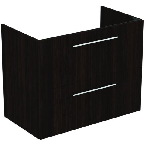 Ideal Standard i.life A Wall Hung Vanity Unit 2 Drawers 80cm - Coffee Oak - T5256NW - TAP 'N' SHOWER