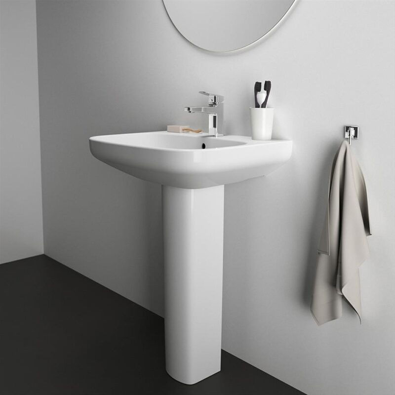Ideal Standard i.life A Washbasin 1 Taphole 55cm - White - E245801 - TAP 'N' SHOWER