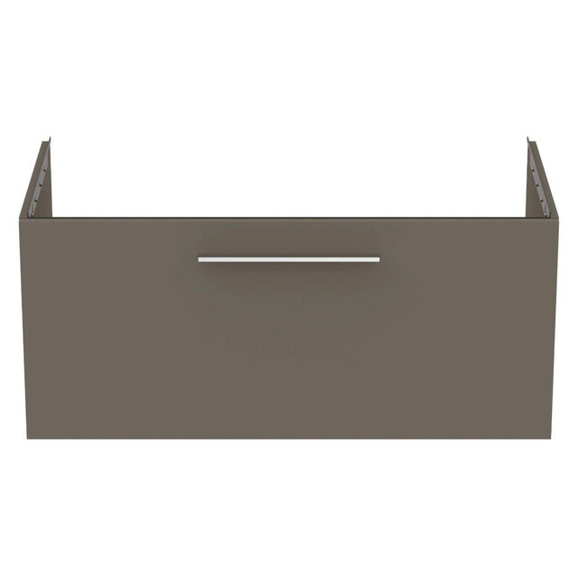 Ideal Standard i.Life B 1 Drawer Vanity Unit 1000mm - Matt Quartz Grey - T5275NG - TAP 'N' SHOWER