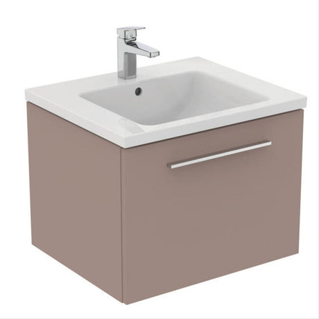 Ideal Standard I.life B 1 Drawer 60cm Wall Hung Vanity Unit Only (Handles sold separately) - Matt Griege - T5269NH