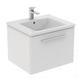 Ideal Standard I.life B 1 Drawer 60cm Wall Hung Vanity Unit Only (Handles sold separately) - Matt White - T5269DU