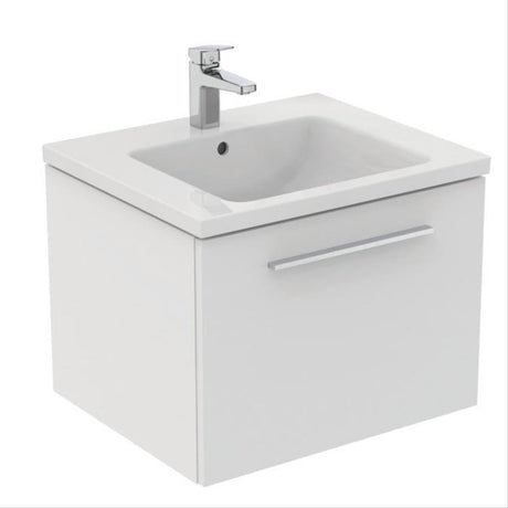 Ideal Standard I.life B 1 Drawer 60cm Wall Hung Vanity Unit Only (Handles sold separately) - Matt White - T5269DU