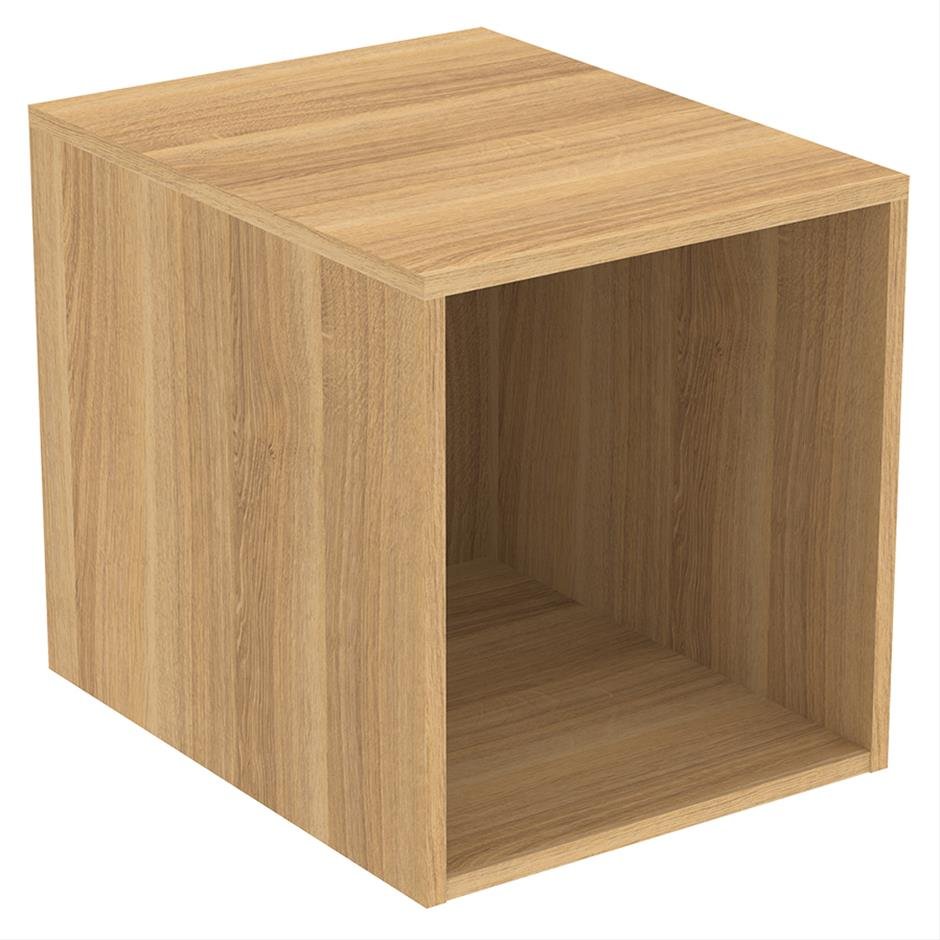 Ideal Standard I.life B 1 Shelf Side Unit For Vanity Basins 40cm - Natural Oak - T5268NX - TAP 'N' SHOWER