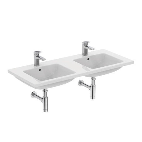 Ideal Standard i.life B 1 Taphole Double Vanity Washbasin - White - T460201