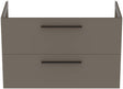 Ideal Standard i.Life B 2 Drawer Vanity Unit 1000mm - Matt Quartz Grey - T5276NG - TAP 'N' SHOWER