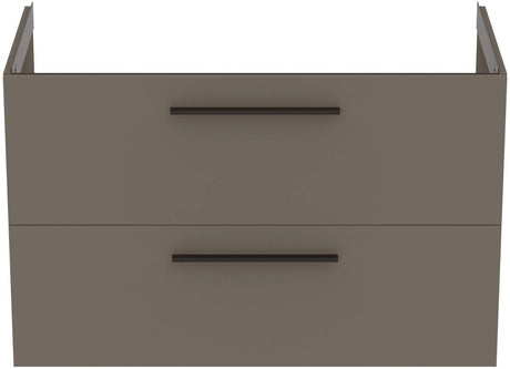 Ideal Standard i.Life B 2 Drawer Vanity Unit 1000mm - Matt Quartz Grey - T5276NG - TAP 'N' SHOWER