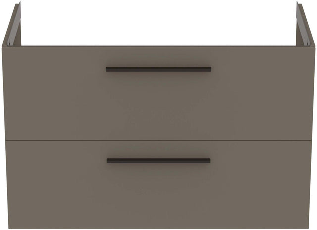 Ideal Standard i.Life B 2 Drawer Vanity Unit 1000mm - Matt Quartz Grey - T5276NG - TAP 'N' SHOWER
