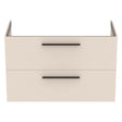 Ideal Standard i.Life B 2 Drawer Vanity Unit 1000mm - Matt Sand Beige - T5276NF - TAP 'N' SHOWER