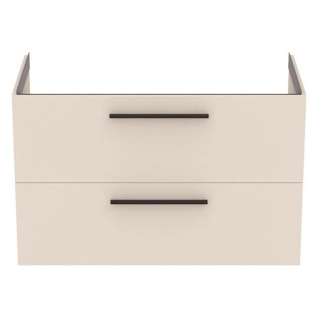 Ideal Standard i.Life B 2 Drawer Vanity Unit 1000mm - Matt Sand Beige - T5276NF - TAP 'N' SHOWER