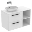 Ideal Standard i.life B 45cm Vessel Basin 2 Drawer Unit, Side Unit & Worktop - White - T509201