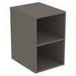 Ideal Standard I.life B Side Unit For Vanity Basins 2 Shelves 40cm - Quartz Grey Matt - T5267NG - TAP 'N' SHOWER