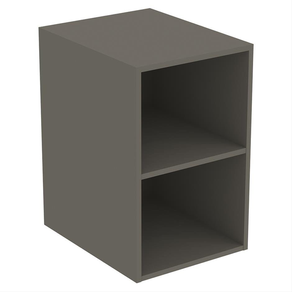 Ideal Standard I.life B Side Unit For Vanity Basins 2 Shelves 40cm - Quartz Grey Matt - T5267NG - TAP 'N' SHOWER