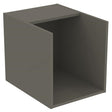 Ideal Standard I.life B Side Unit For Worktops 1 Shelf 40cm - Quartz Grey Matt - T5323NG - TAP 'N' SHOWER