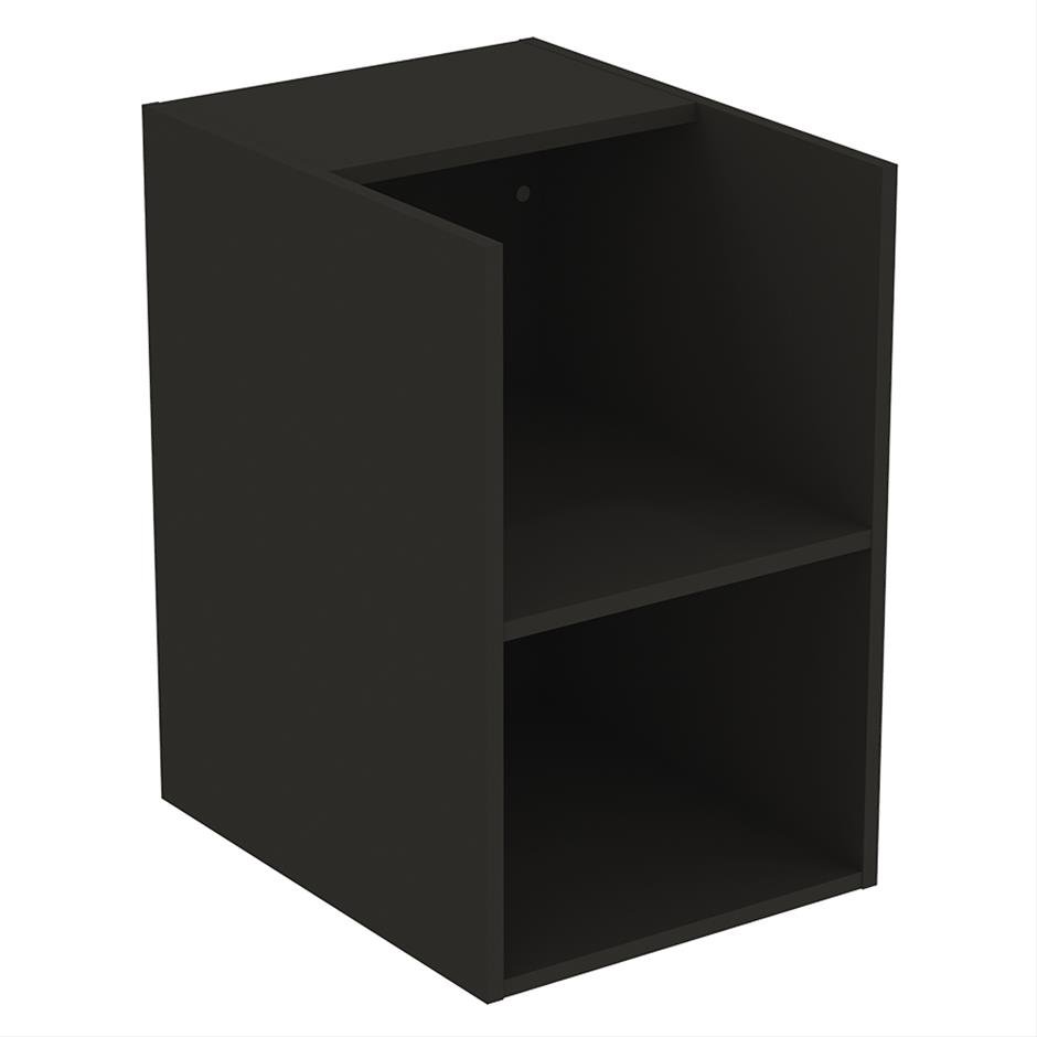 Ideal Standard I.life B Side Unit For Worktops 2 Shelves 40cm - Carbon Grey Matt - T5322NV - TAP 'N' SHOWER